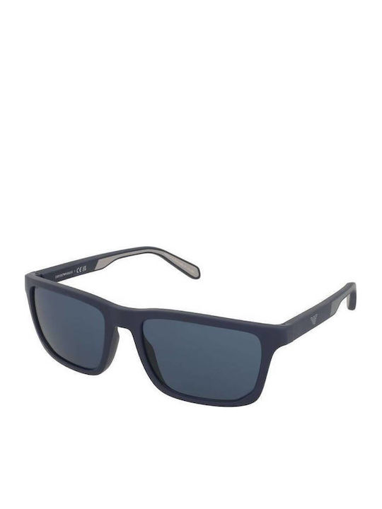 Emporio Armani Men's Sunglasses with Navy Blue Plastic Frame and Blue Lens EA4219 576380