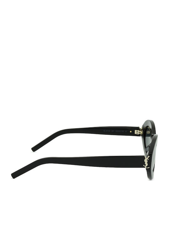 Ysl Women's Sunglasses with Black Plastic Frame and Black Lens SL M136 001
