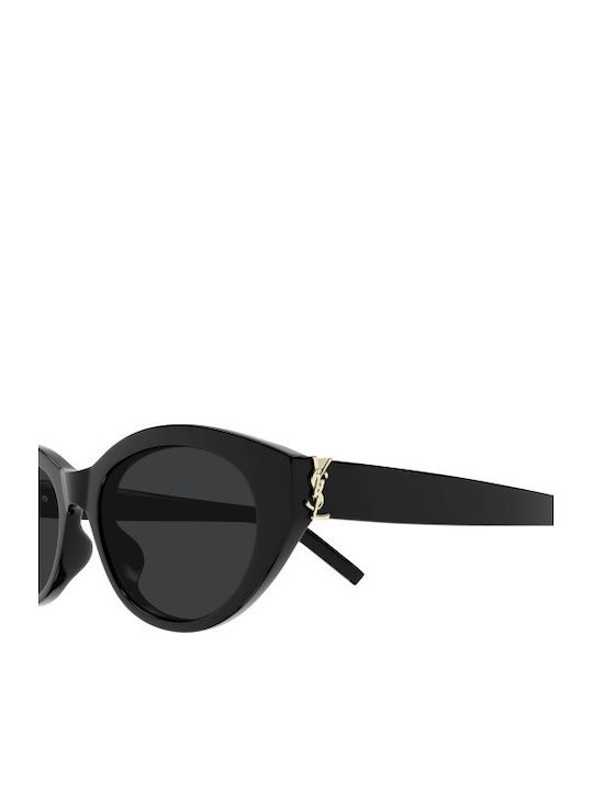 Ysl Feminini Ochelari de soare cu Negru Cadru și Negru Lentilă SL M148 001