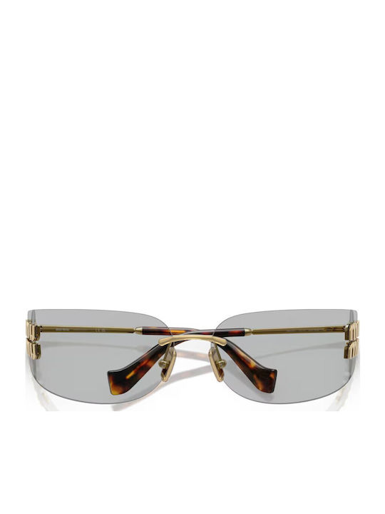 Miu Miu Women's Sunglasses with Gold Metal Frame and Gray Lens MU A51S 5AK50K