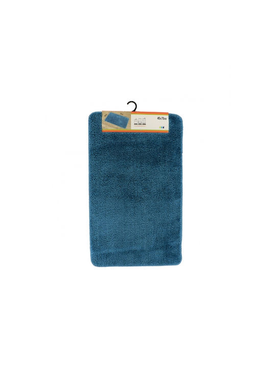 Atmosphera Non-Slip Bath Mat Microfiber Tahitian 7746115 Blue 45x75cm