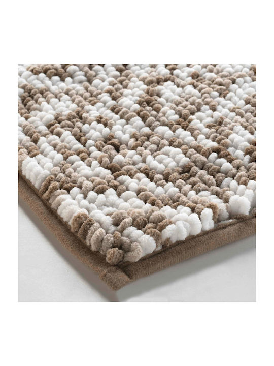 Kipper Πατάκι Μπάνιου Friza Sand-brown 45x75εκ.