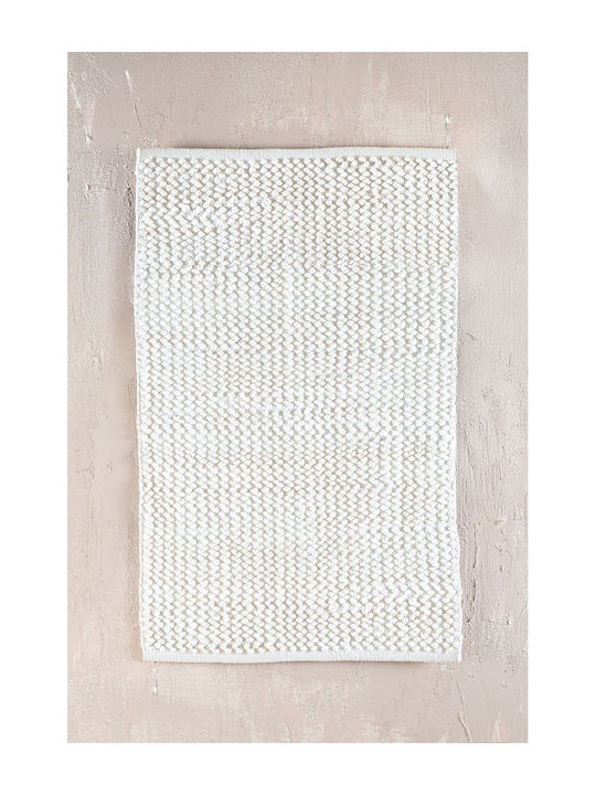 Rythmos Πατάκι Μπάνιου Βαμβακερό Archi Grey 120-195-010 Γκρι 50x80εκ.