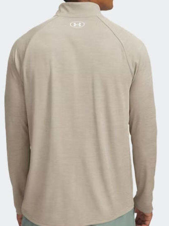 Athletic Long Sleeve Khaki Blouse