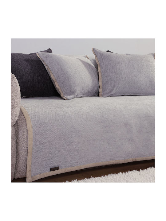 Nef-Nef Homeware New Tanger Decken & Couchdecken Viersitzer-Sofa Überwurf Zakar 180x350cm N.l. Grau/Ecru