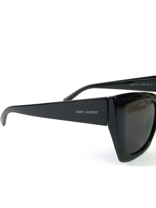 Ysl Feminini Ochelari de soare cu Negru Cadru și Negru Lentilă SL 552 001