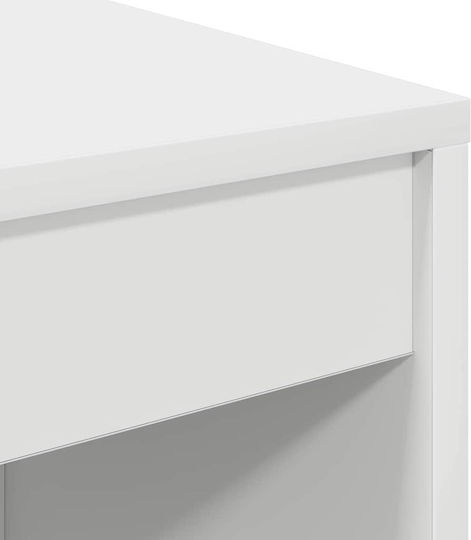 Desk Wooden with Bookshelf White 80x40x76cm