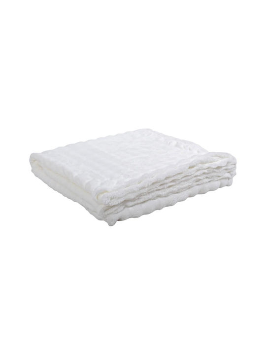 Ankor Flauschige Fleece-Decke Einzeln 150x200cm Weiße