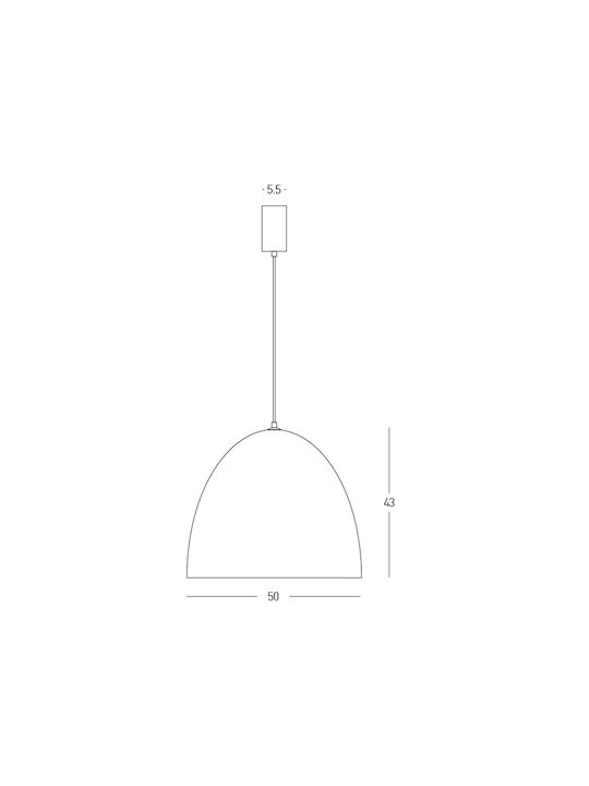 Zambelis Lights Pendant Light Black with Socket E27
