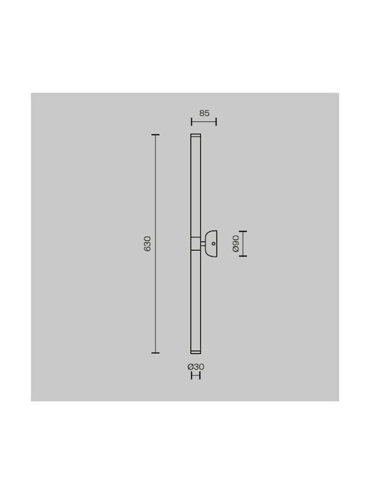 Maytoni Axis Lumină de Perete cu LED Integrat Auriu