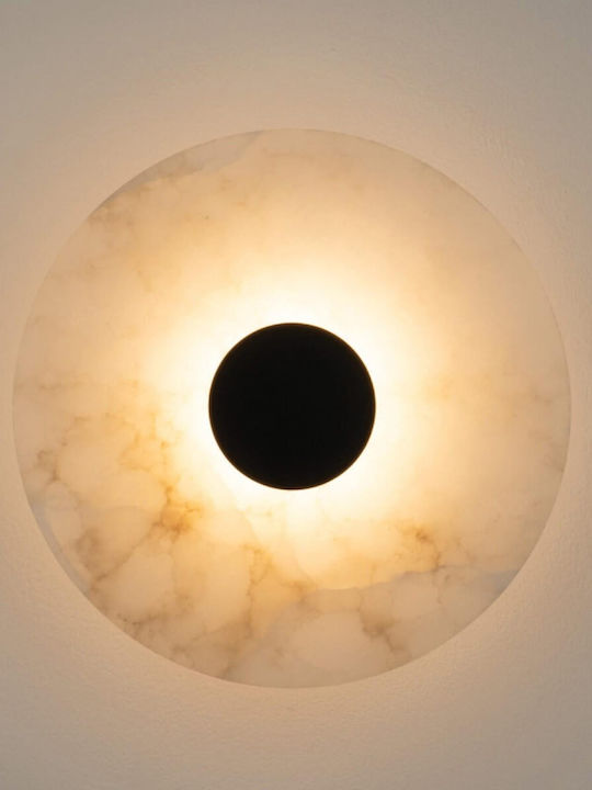 Zambelis Lights Lamp Wall with Integrated LED and Warm White Light Black