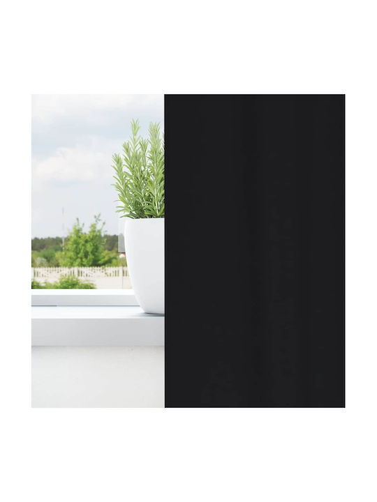 vidaXL Set of Curtains with Grommets Black 140x260cm