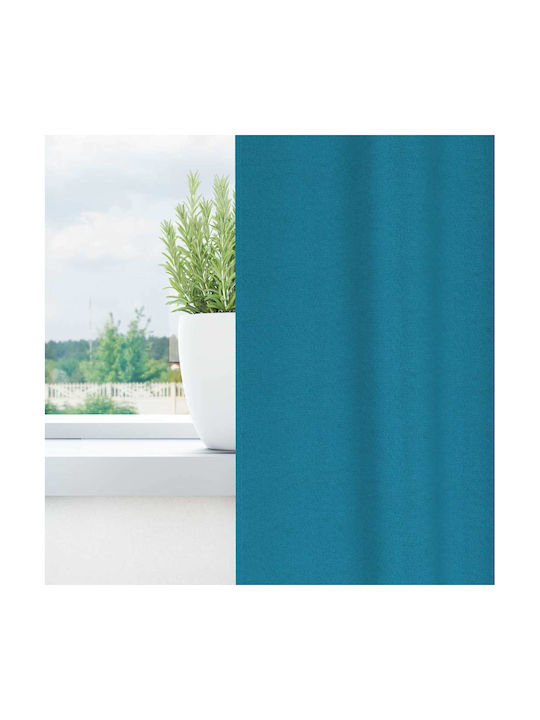 vidaXL Set Vorhänge Fenster mit Obere Registerkarte Türkis 140x245cm