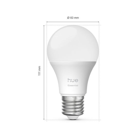 Philips Smart Lampen LED 8W für Fassung E27 und Form A60 Warmes Weiß 806lm 3Stück