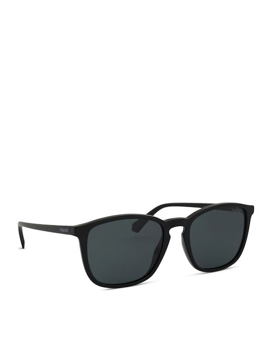 Polaroid Men's Sunglasses with Black Horn-Rimmed Frame and Grey Polarized Lens PLD4139/S 807/M9