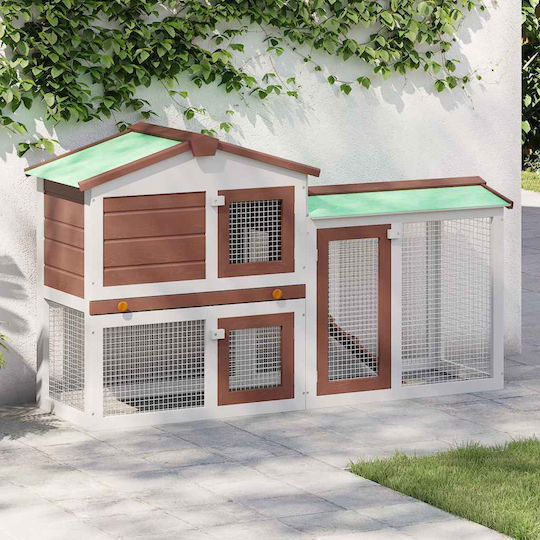 vidaXL 170841 Wooden Cage for Rabbits 145x45x85cm