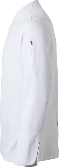 Velilla Mantel Koch 100% Mikrofaser Unisex Weiß mit Langärmelig 405210