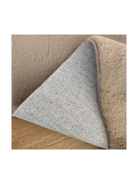 Beauty Home Rabbit Art 9642 Modern Bedroom Rugs Set Mocha / Grey 9642-ΣΕΤ 3pcs