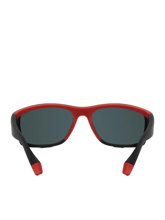 Polaroid Men's Sunglasses with Black Frame and Transparent Polarized Mirror Lens PLD2135/S BLX/OZ