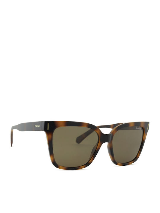 Polaroid Women's Sunglasses with Brown Tartaruga Metal Frame and Brown Polarized Lens PLD6192/S 086/SP
