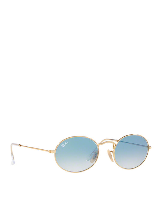 Ray Ban Unisex Sunglasses With Gold Metallic Frame And Blue Gradient Lens RB3547N 001/3F
