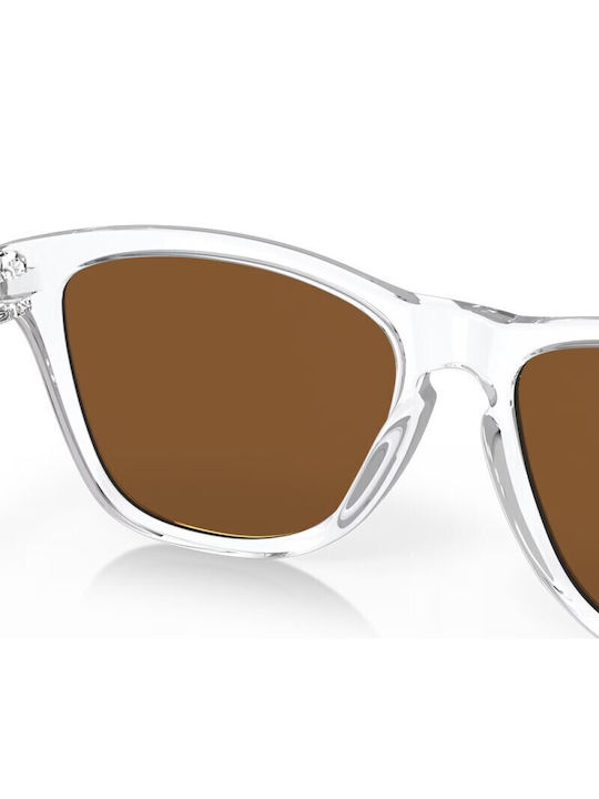 Oakley Frogskins Men's Sunglasses with Transparent Plastic Frame and Purple Mirror Lens OO9013-H7