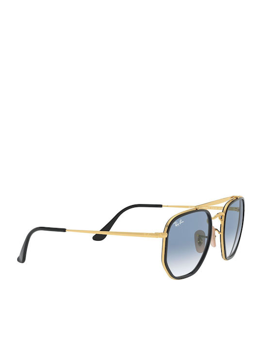Ray Ban The Marshal II Unisex Sunglasses with Black Metallic Frame and Blue Gradient Lens RB3648M 9167/3F