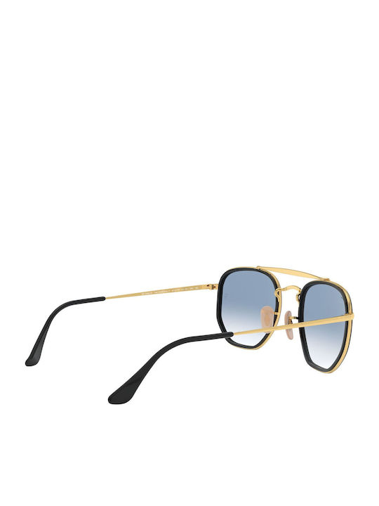 Ray Ban The Marshal II Unisex Sunglasses with Black Metallic Frame and Blue Gradient Lens RB3648M 9167/3F