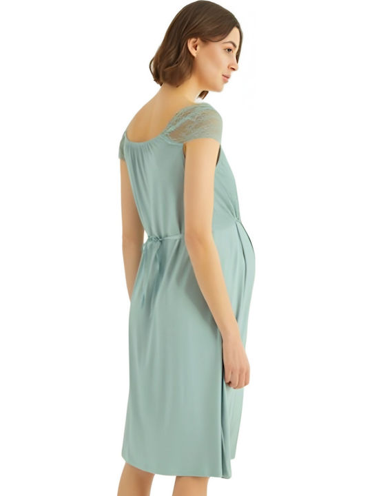 Monamise Nightgown Maternity & Nursing Mint