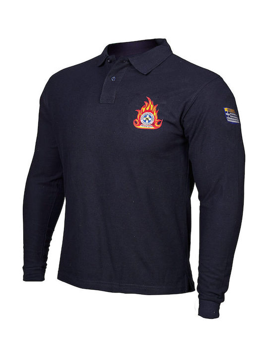 Polo Shirt Feuerwehr Sicherheitskräfte Shirts & Sweatshirts Mitternachtsblau Griechische Streitkräfte