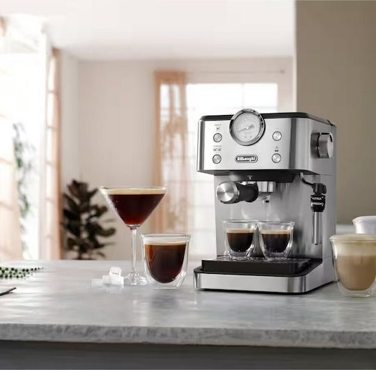 De'Longhi Classic Espresso Coffee Machine 1325W Pressure 15bar Silver EM450.M