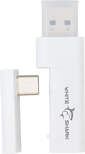 White Shark WGH-2444 Безжични Надушници Гейминг Слушалки с Свързаност 3,5 мм / Bluetooth Бели за PC / PS4 / PS5