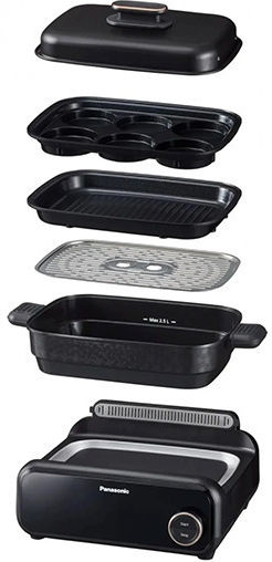 Panasonic Πολυμάγειρας 1524W με Χωρητικότητα 2.5lt Μαύρος