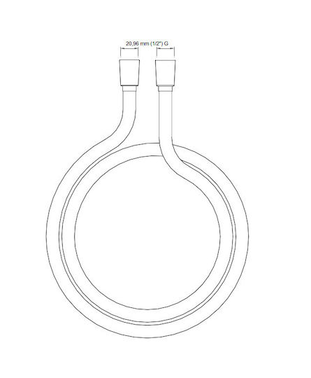 Obus Block Plastic Shower Hose Black 220cm