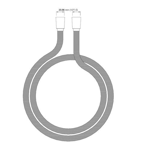 Obus Block Plastic Shower Hose Black 160cm