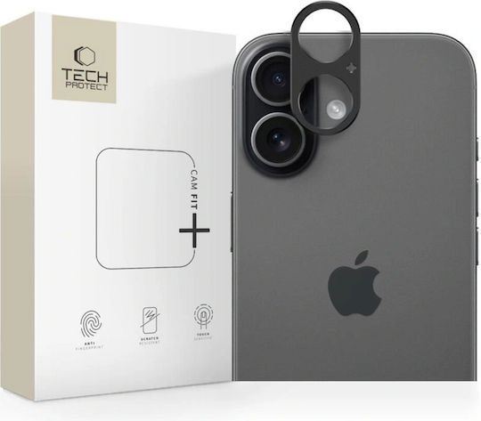 Tech-Protect Camalloy Fit+ Handy-Kameraschutz Metallrahmen Schwarz für das iPhone 17