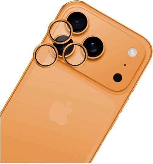 3MK Camera Protection Tempered Glass Orange for the Apple iPhone 17 Pro, 17 Pro Max