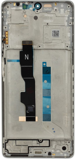 Οθόνη mit Touch-Mechanismus und Rahmen für Xiaomi Redmi Note 13 5G (Weiß)