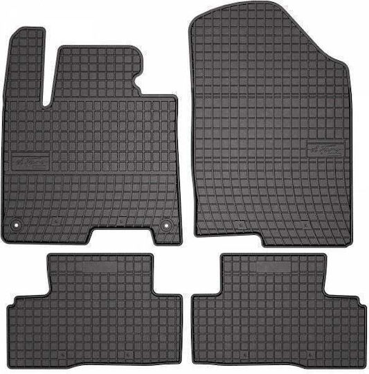 Frogumition Set of Front and Rear Mats 4pcs for Toyota Highlander Kia Sportage 2021 Black