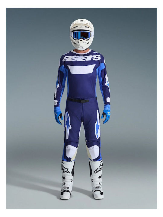 Pantaloni Moto Alpinestars Racer Riway Albastru Alb