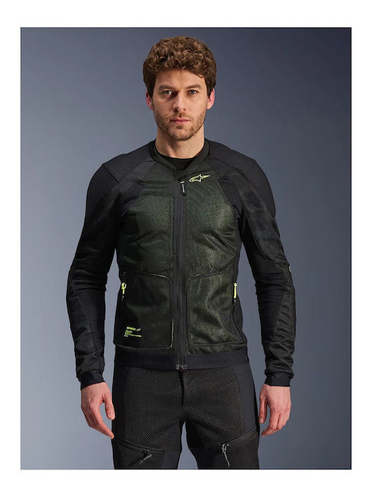 Alpinestars Troop Air Καλοκαιρινό Ανδρικό Μπουφάν Μηχανής Black Yellow