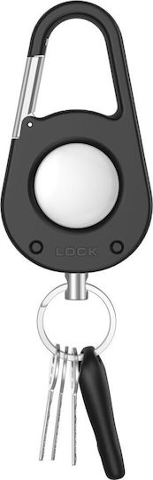 Tech-Protect Slidelock Carabiner Θήκη Μπρελόκ για AirTag σε Μαύρο χρώμα