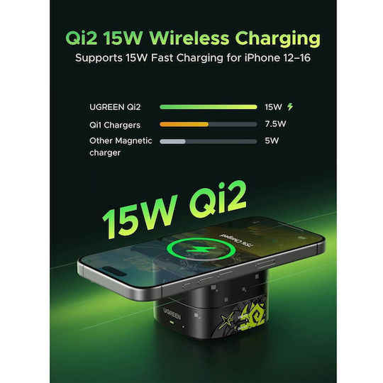 Ugreen Ασύρματος Φορτιστής (Qi Pad) 15W Μαύρος