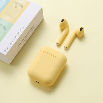 Inpods i12 TWS In ear Bluetooth хендсфри Слушалки с Кутийка за Зареждане Жълт