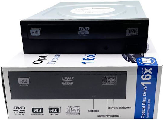 Lamtech Interner Optisches Laufwerk Aufnahme/Wiedergabe DVD/CD für Schreibtisch Schwarz