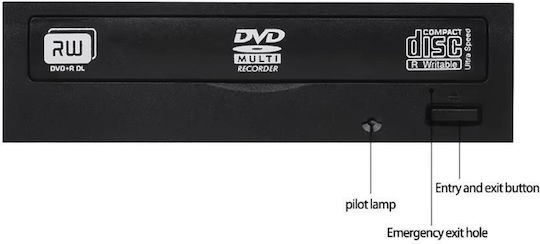 Lamtech Interner Optisches Laufwerk Aufnahme/Wiedergabe DVD/CD für Schreibtisch Schwarz