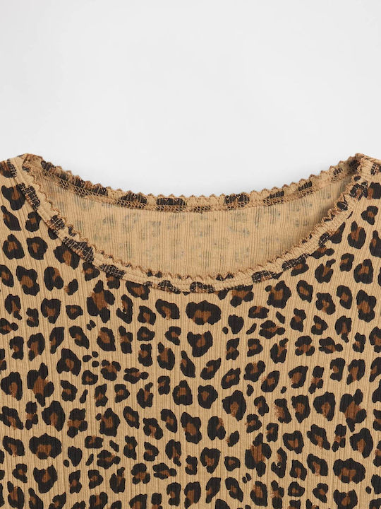 Kinderhemd Langarm Leopard