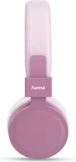 HAMA Freedom Lit II Wireless / Wired On Ear Headphones with 15 hours of Operation Pink