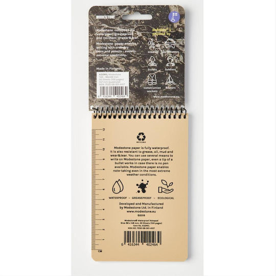 Modestone Notebook with Dots and Pen Holder Beige