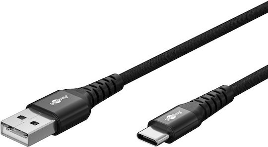 Goobay Braided USB 2.0 Cable USB-C Male - USB-C 60W Black 3m 73955